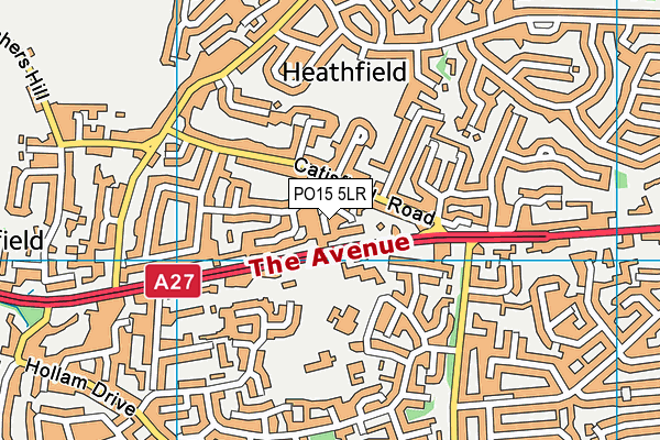PO15 5LR map - OS VectorMap District (Ordnance Survey)