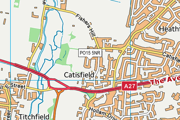 PO15 5NR map - OS VectorMap District (Ordnance Survey)