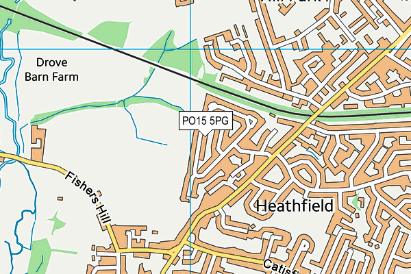 PO15 5PG map - OS VectorMap District (Ordnance Survey)