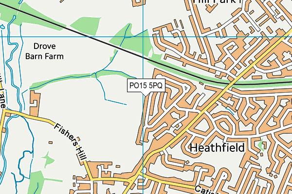 PO15 5PQ map - OS VectorMap District (Ordnance Survey)
