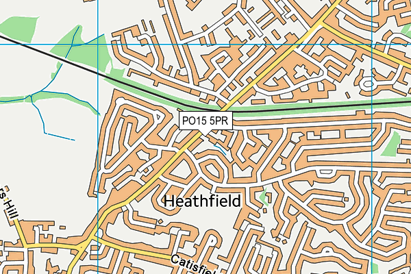 PO15 5PR map - OS VectorMap District (Ordnance Survey)