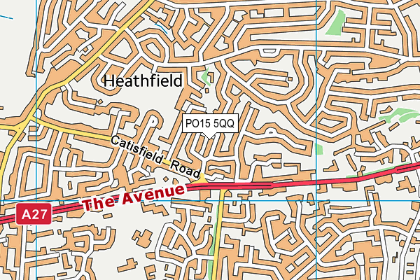 PO15 5QQ map - OS VectorMap District (Ordnance Survey)