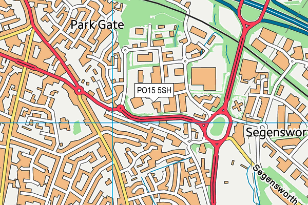 PO15 5SH map - OS VectorMap District (Ordnance Survey)