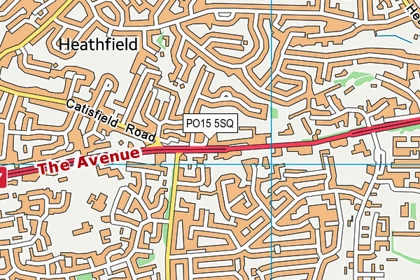 PO15 5SQ map - OS VectorMap District (Ordnance Survey)