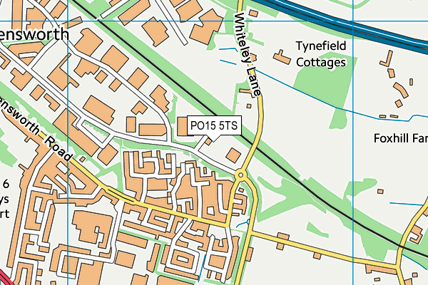 PO15 5TS map - OS VectorMap District (Ordnance Survey)