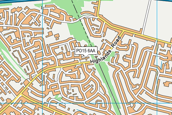 PO15 6AA map - OS VectorMap District (Ordnance Survey)