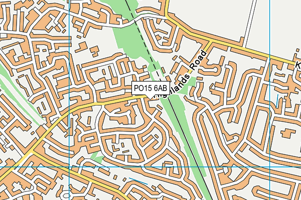PO15 6AB map - OS VectorMap District (Ordnance Survey)