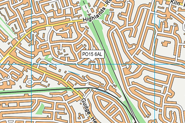 PO15 6AL map - OS VectorMap District (Ordnance Survey)