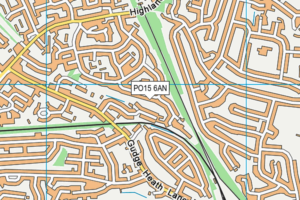 PO15 6AN map - OS VectorMap District (Ordnance Survey)