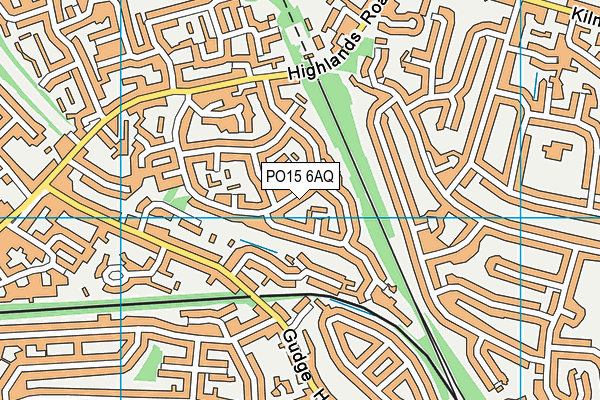 PO15 6AQ map - OS VectorMap District (Ordnance Survey)