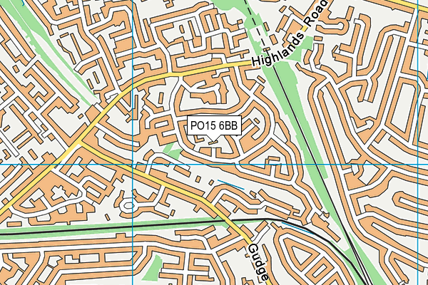 PO15 6BB map - OS VectorMap District (Ordnance Survey)