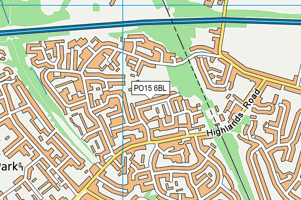 PO15 6BL map - OS VectorMap District (Ordnance Survey)