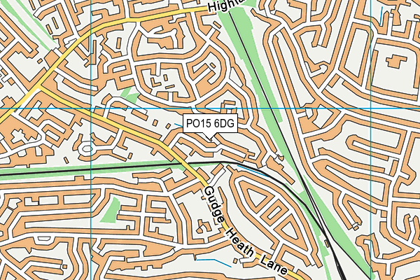 PO15 6DG map - OS VectorMap District (Ordnance Survey)