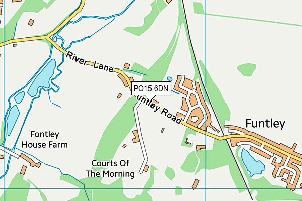 PO15 6DN map - OS VectorMap District (Ordnance Survey)