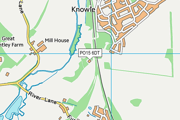 PO15 6DT map - OS VectorMap District (Ordnance Survey)