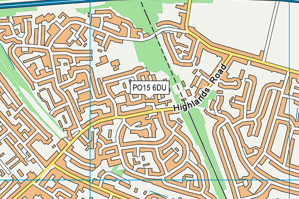PO15 6DU map - OS VectorMap District (Ordnance Survey)