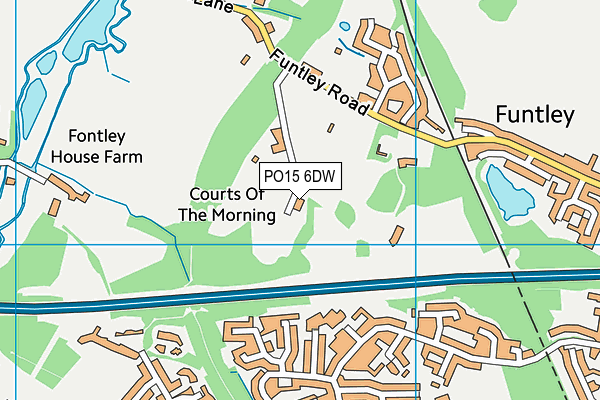 PO15 6DW map - OS VectorMap District (Ordnance Survey)