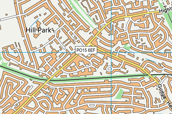 PO15 6EF map - OS VectorMap District (Ordnance Survey)