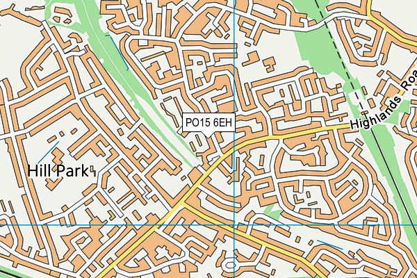 PO15 6EH map - OS VectorMap District (Ordnance Survey)