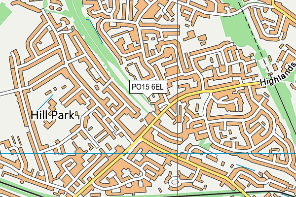 PO15 6EL map - OS VectorMap District (Ordnance Survey)