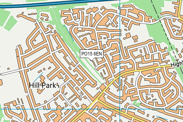 PO15 6EN map - OS VectorMap District (Ordnance Survey)