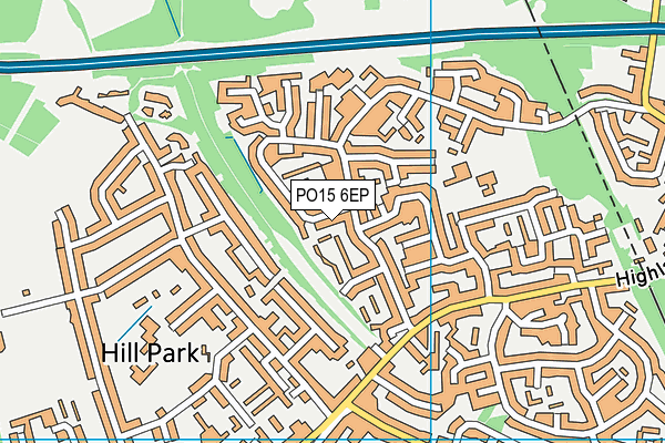 PO15 6EP map - OS VectorMap District (Ordnance Survey)