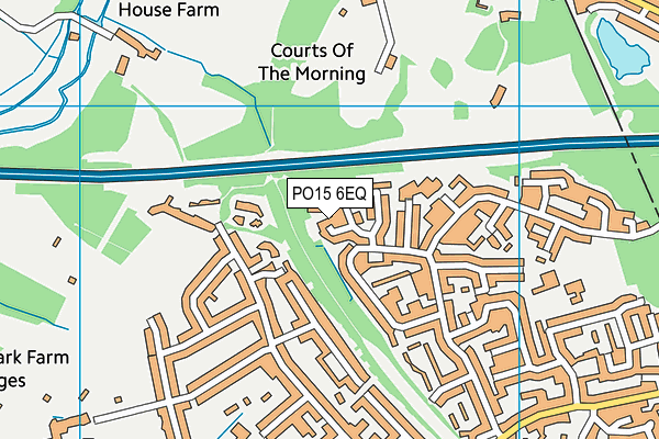 PO15 6EQ map - OS VectorMap District (Ordnance Survey)