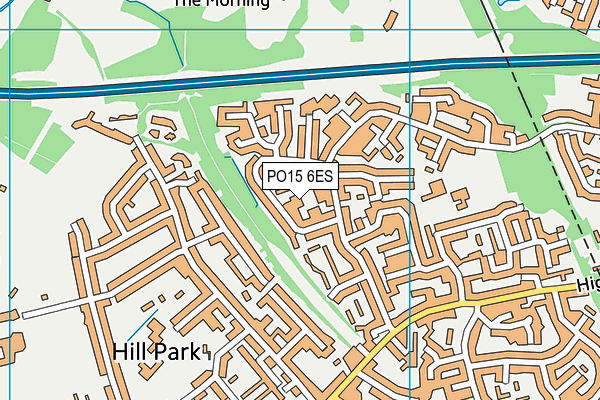 PO15 6ES map - OS VectorMap District (Ordnance Survey)