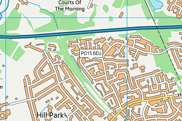 PO15 6EU map - OS VectorMap District (Ordnance Survey)