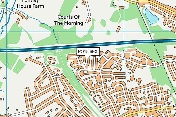 PO15 6EX map - OS VectorMap District (Ordnance Survey)