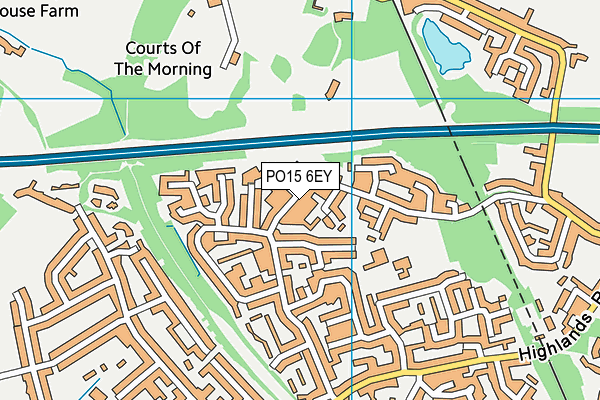 PO15 6EY map - OS VectorMap District (Ordnance Survey)