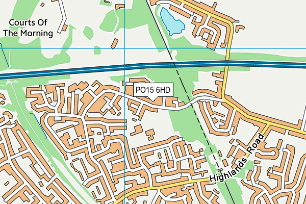PO15 6HD map - OS VectorMap District (Ordnance Survey)