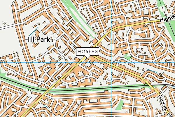 PO15 6HG map - OS VectorMap District (Ordnance Survey)