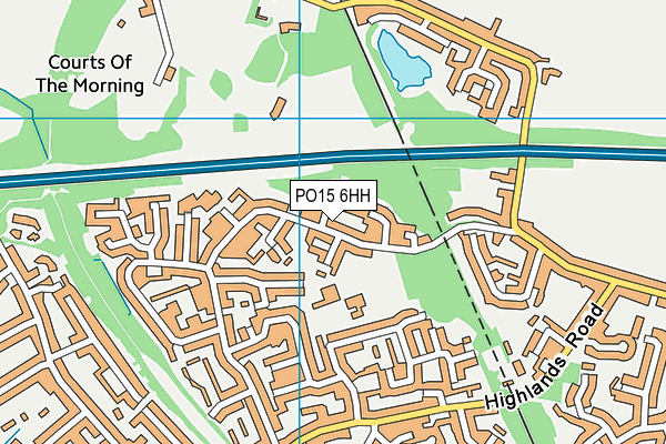 PO15 6HH map - OS VectorMap District (Ordnance Survey)
