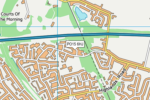 PO15 6HJ map - OS VectorMap District (Ordnance Survey)