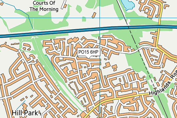 PO15 6HP map - OS VectorMap District (Ordnance Survey)