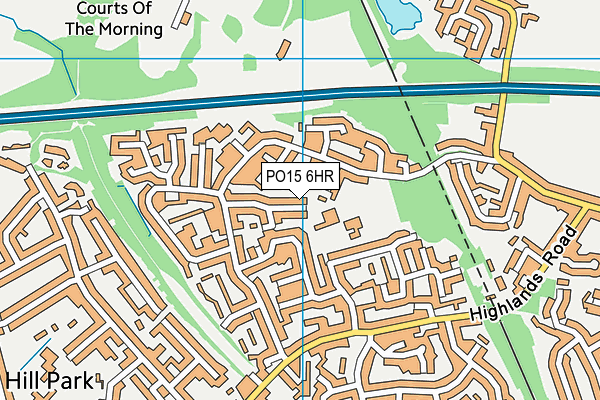 PO15 6HR map - OS VectorMap District (Ordnance Survey)