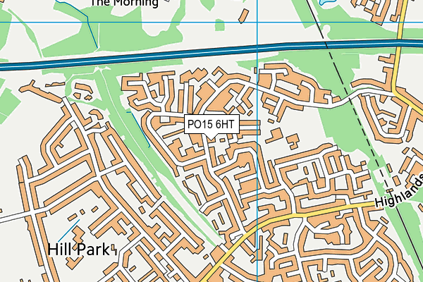 PO15 6HT map - OS VectorMap District (Ordnance Survey)