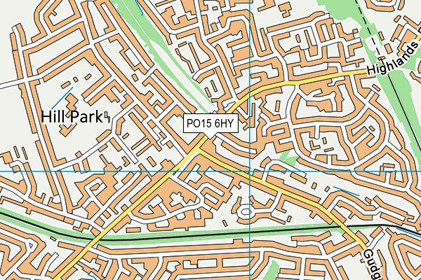 PO15 6HY map - OS VectorMap District (Ordnance Survey)