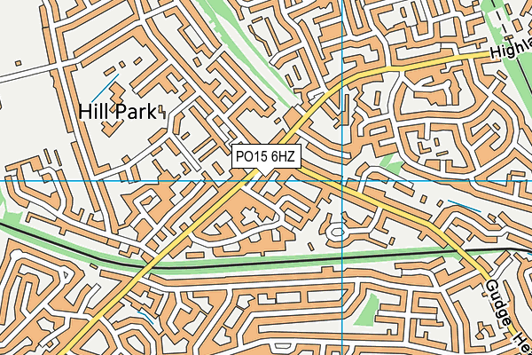 PO15 6HZ map - OS VectorMap District (Ordnance Survey)