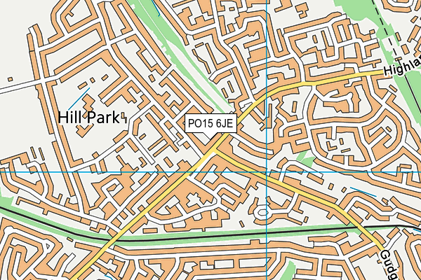 PO15 6JE map - OS VectorMap District (Ordnance Survey)