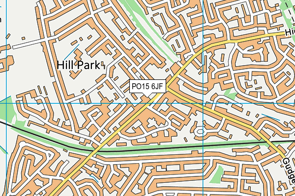 PO15 6JF map - OS VectorMap District (Ordnance Survey)