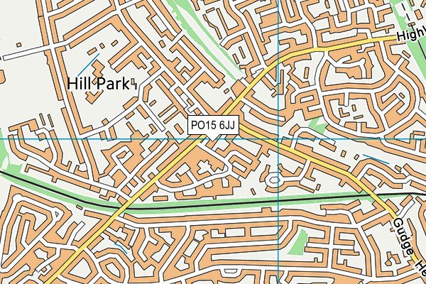 PO15 6JJ map - OS VectorMap District (Ordnance Survey)