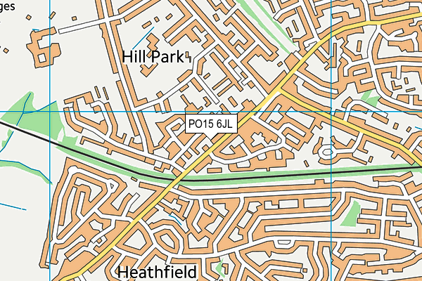 PO15 6JL map - OS VectorMap District (Ordnance Survey)