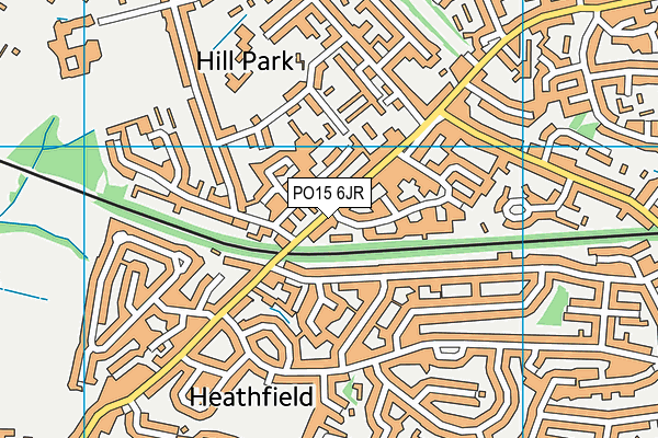 PO15 6JR map - OS VectorMap District (Ordnance Survey)