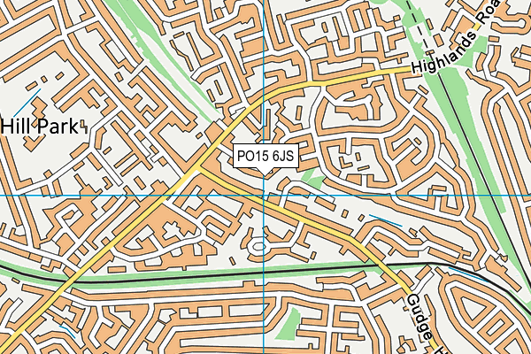 PO15 6JS map - OS VectorMap District (Ordnance Survey)