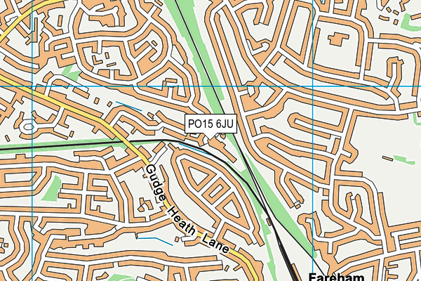 PO15 6JU map - OS VectorMap District (Ordnance Survey)