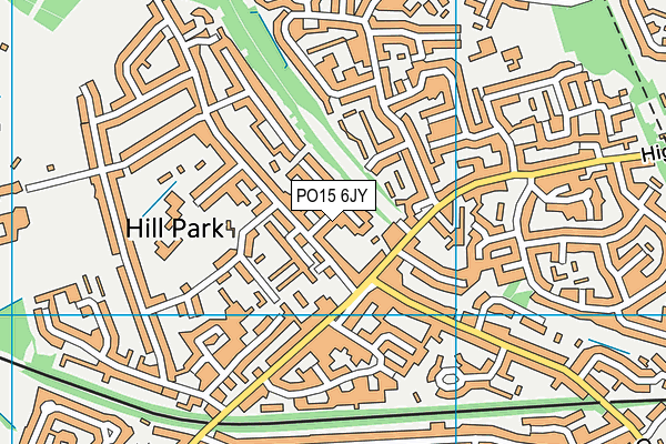 PO15 6JY map - OS VectorMap District (Ordnance Survey)