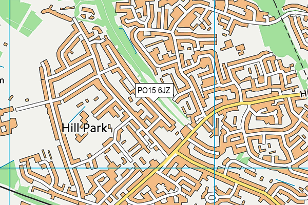 PO15 6JZ map - OS VectorMap District (Ordnance Survey)