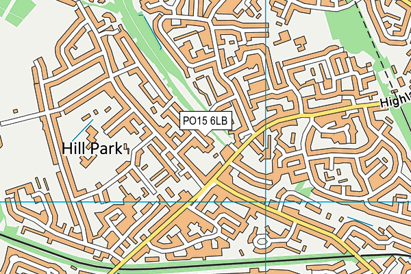 PO15 6LB map - OS VectorMap District (Ordnance Survey)